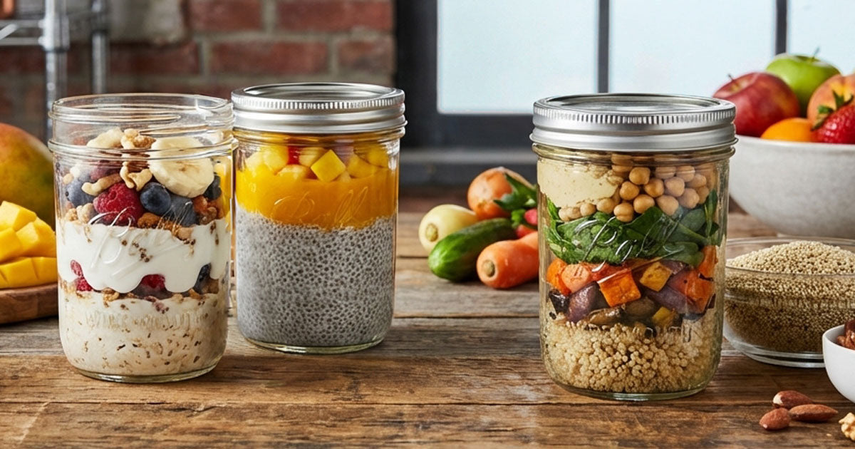 Meal Prep im Glas: Mit dekorativen Ball Jars genießen – Overnight Oats, knackige Salate und wärmende Suppen