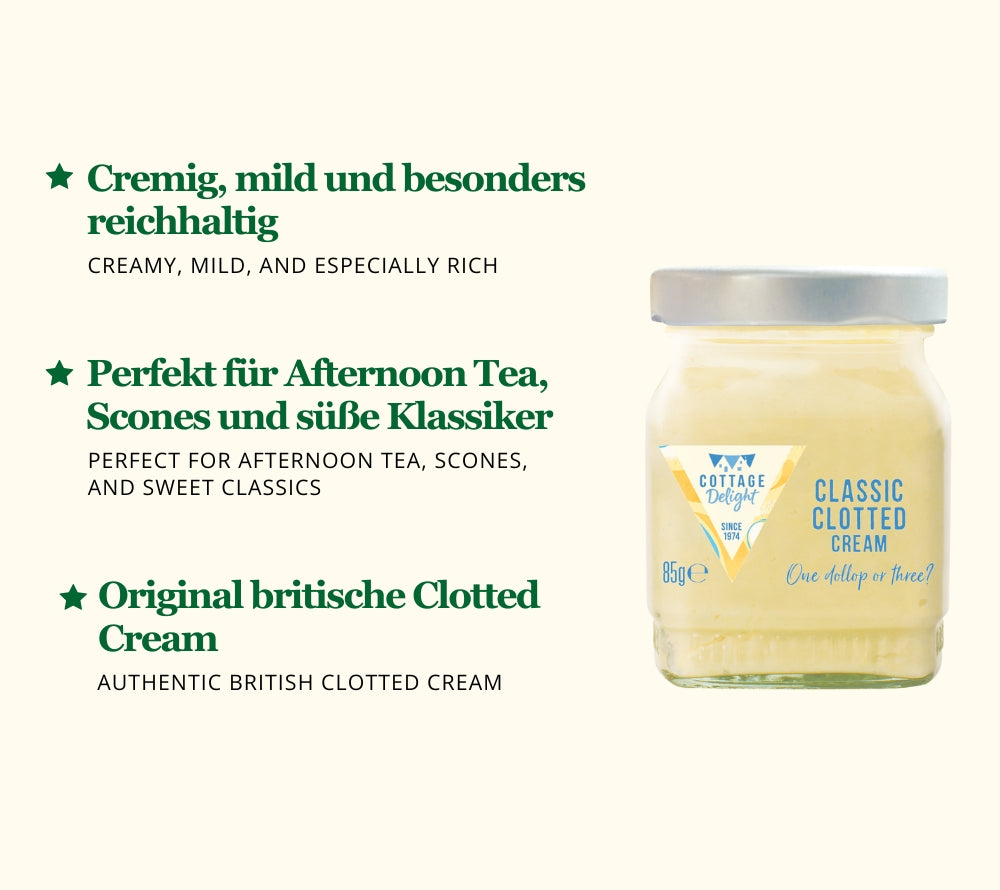 Classic Clotted Cream von Cottage Delight online bestellen – cremig, traditionell, perfekt zu Scones