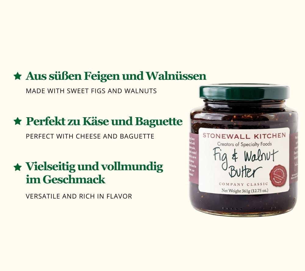 Fig & Walnut Butter von Stonewall Kitchen – Feigen-Walnuss-Aufstrich online bestellen