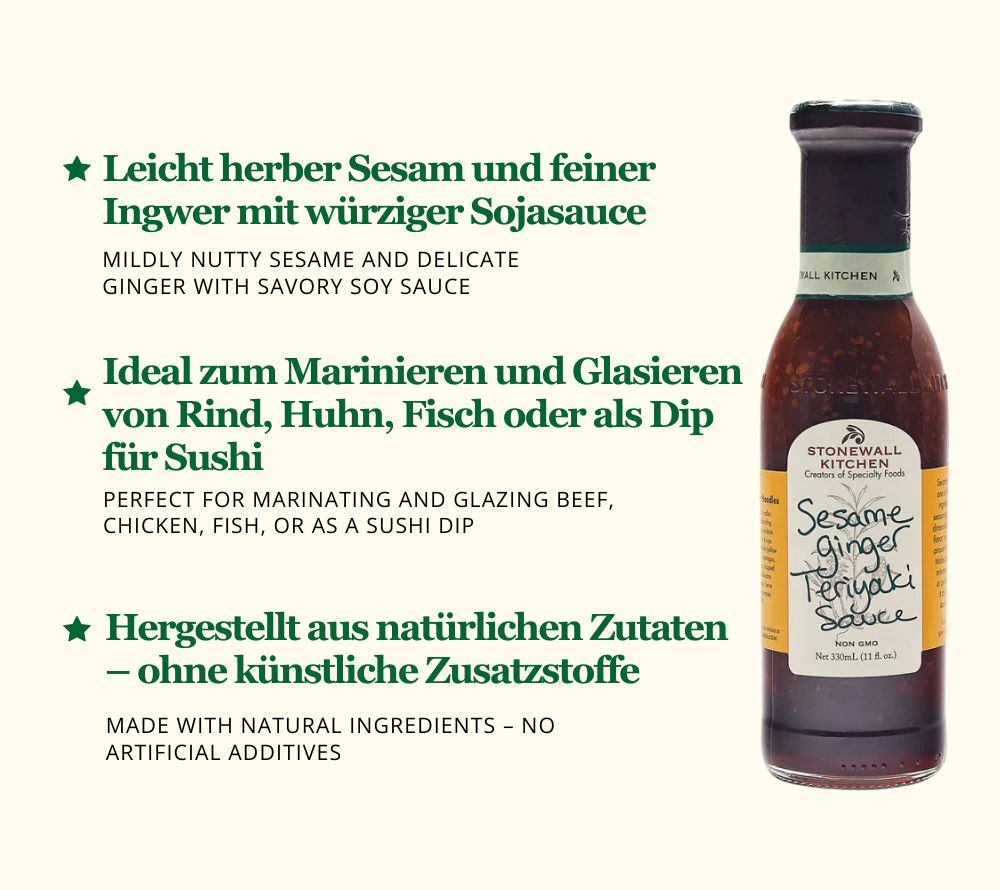 Sesame Ginger Teriyaki Sauce von Stonewall Kitchen