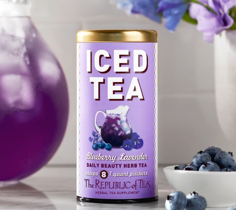Blueberry Lavender Beauty Tea von Republic of Tea kaufen – koffeinfreier Heidelbeer-Lavendel-Tee