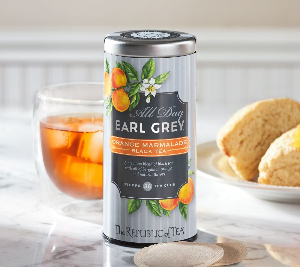 All Day Earl Grey Orange Marmalade Black Tea kaufen ☆ Fruchtig-aromatischer schwarzer Tee ☆ Mit Bergamot & Orange ☆ Heiße oder kalte Teestunden ☆ Jetzt probieren!