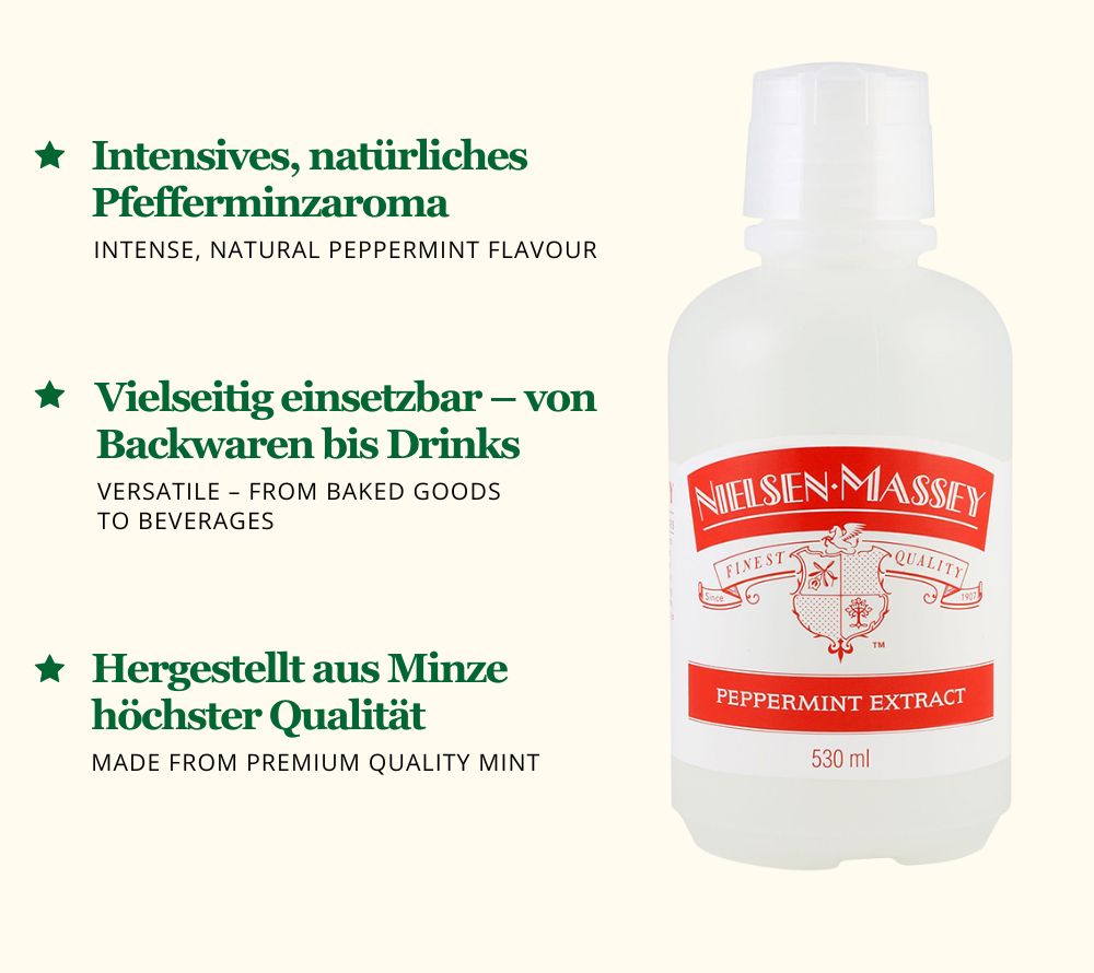 Hochwertiger Minzextrakt für Backen, Getränke & Desserts, vielseitig einsetzbar