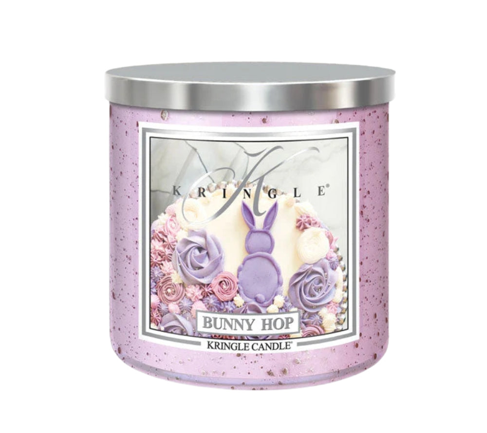 Bunny Hop Scented Candle by Kringle Candle (16.5oz Jar, 2-Wick)