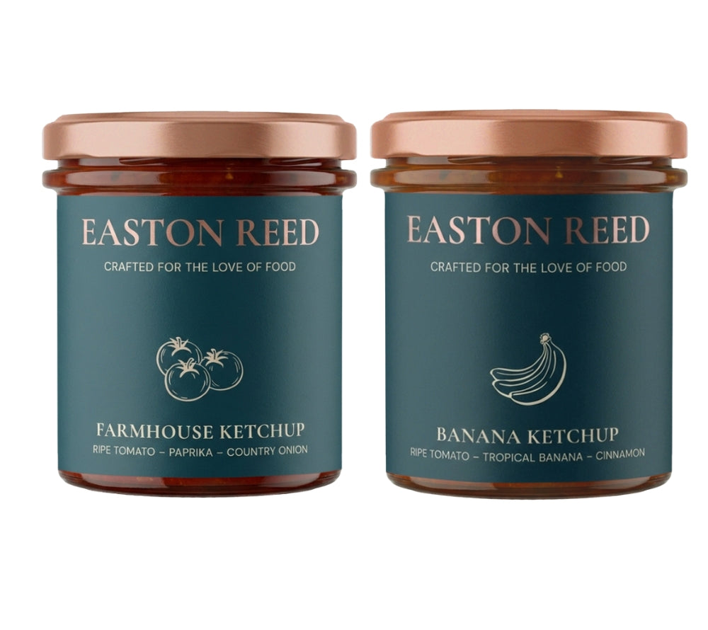 Easton Reed Gourmet-Set (Farmhouse Ketchup 250 ml-Glas + Banana Ketchup 280 ml-Glas)