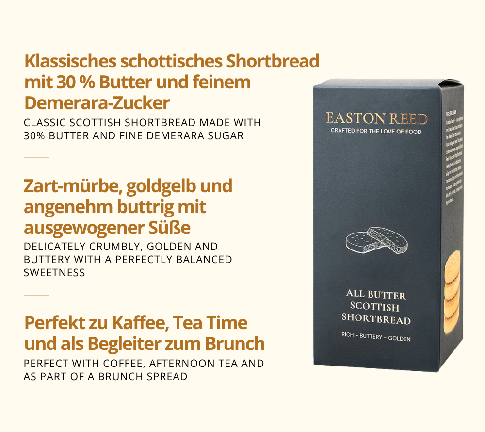 All Butter Scottish Shortbread - Zart-mürbe, goldgelb und angenehm buttrig