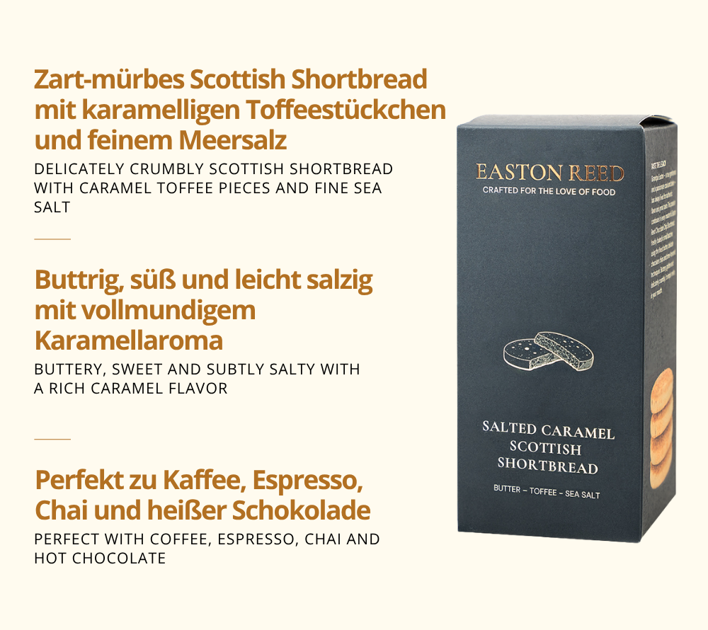 Salted Caramel Scottish Shortbread - Zart-mürbe mit karamelligen Toffeestückchen und Meersalz