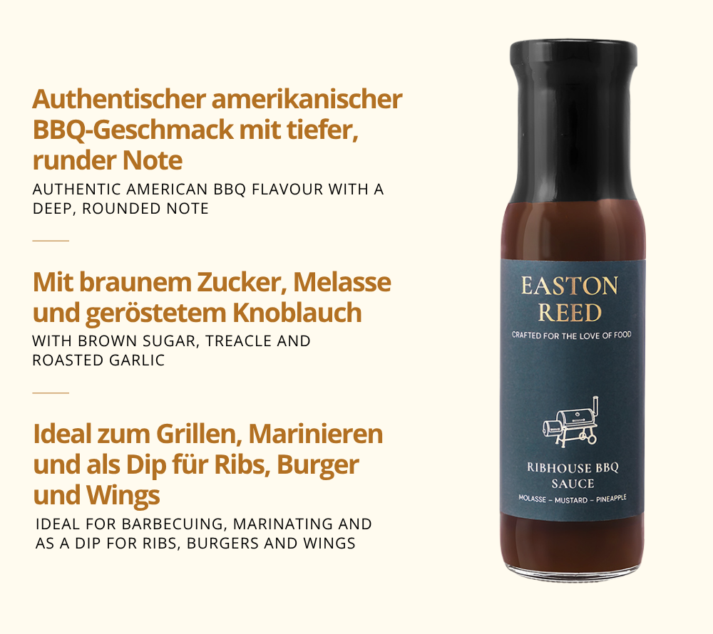 Authentischer amerikanischer BBQ-Geschmack mit tiefer, runder Note - zum Grillen, Marinieren und mehr
