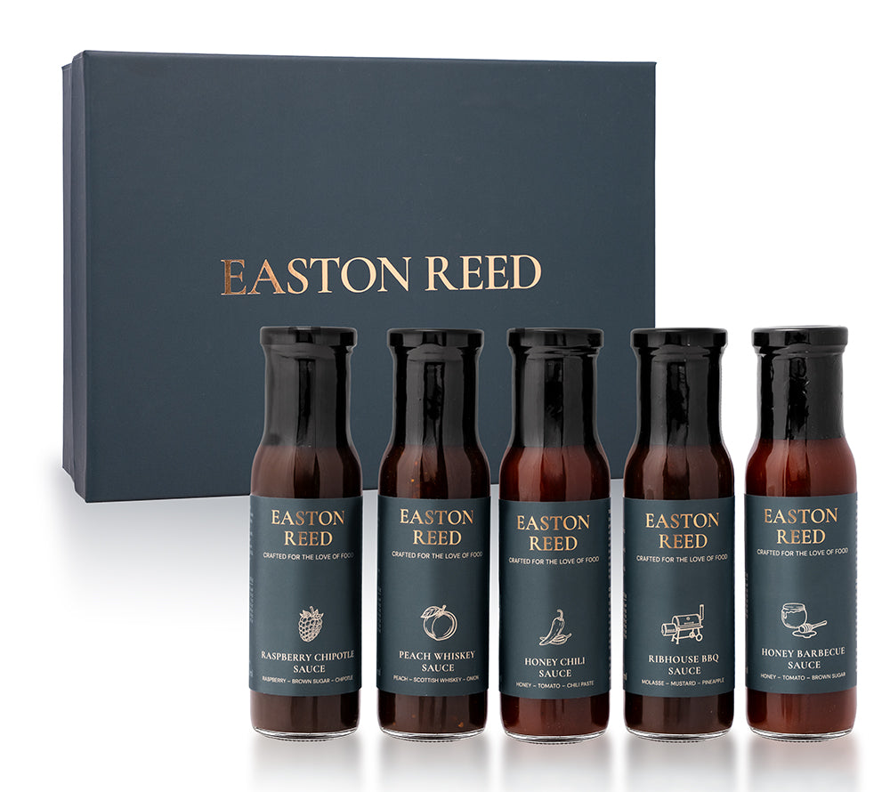 5 Easton Reed BBQ-Saucen in einer Geschenkbox – perfekt für BBQ-Fans & Genießer. Jetzt entdecken und online bestellen!
