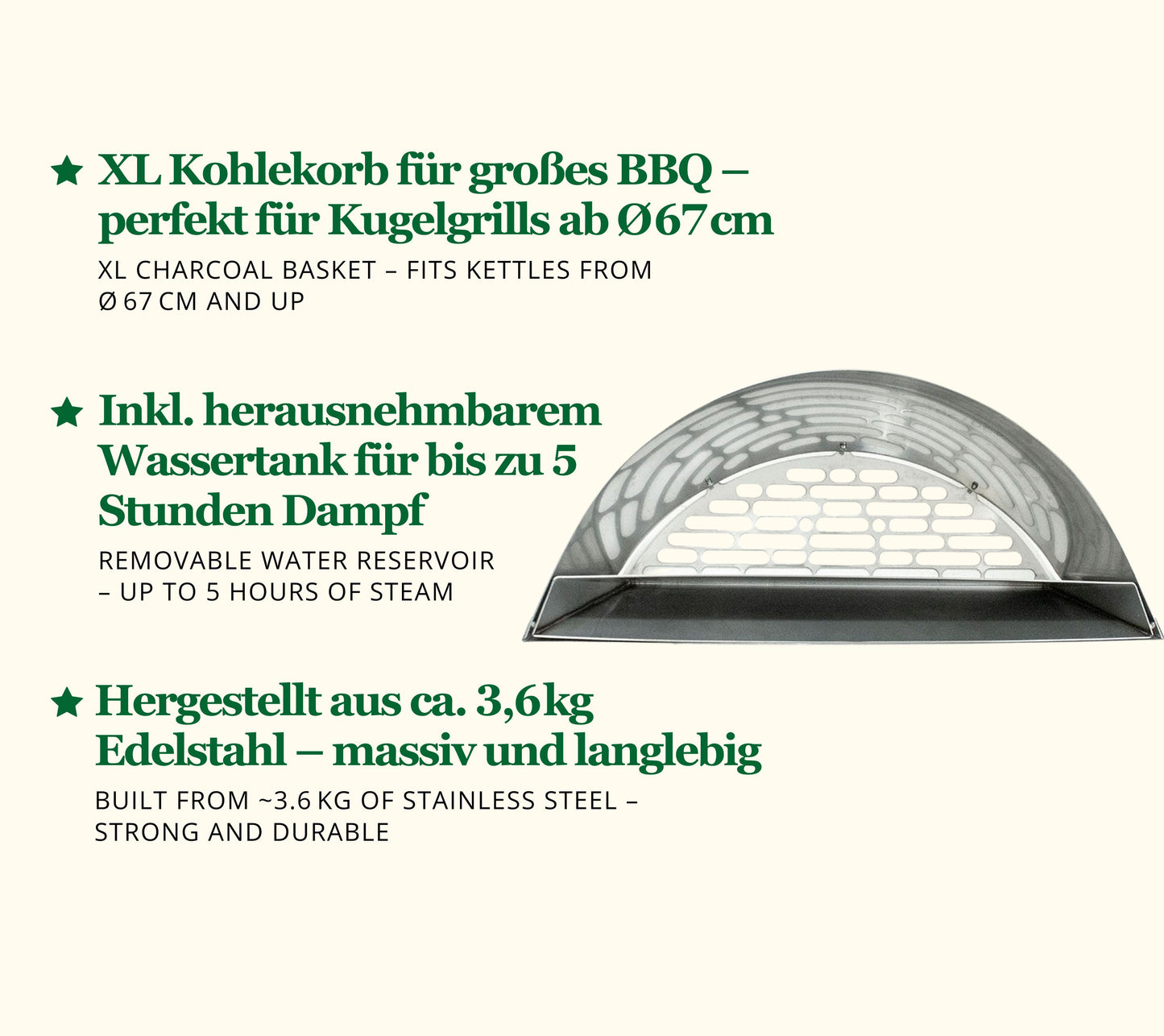 Slow 'N Sear XL Kohlekorb online kaufen – Ideal für große Kugelgrills & indirektes Grillen