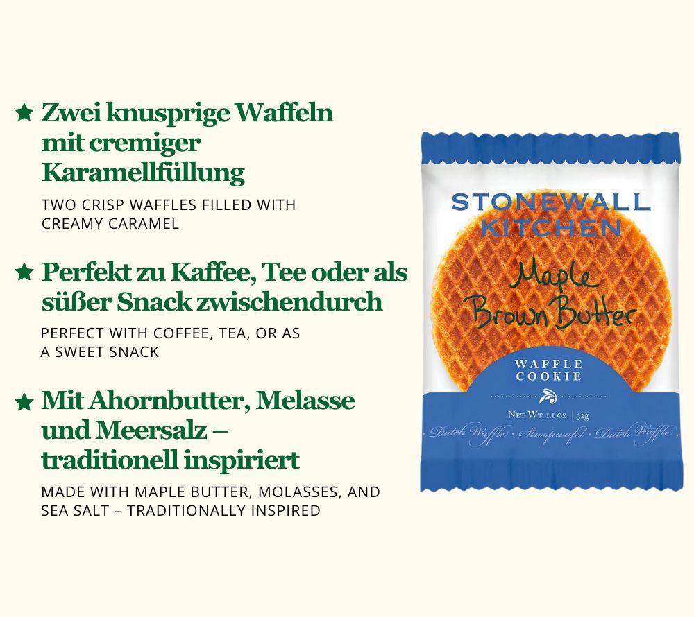 Maple Brown Butter Waffle Cookie von Stonewall Kitchen bei American Heritage