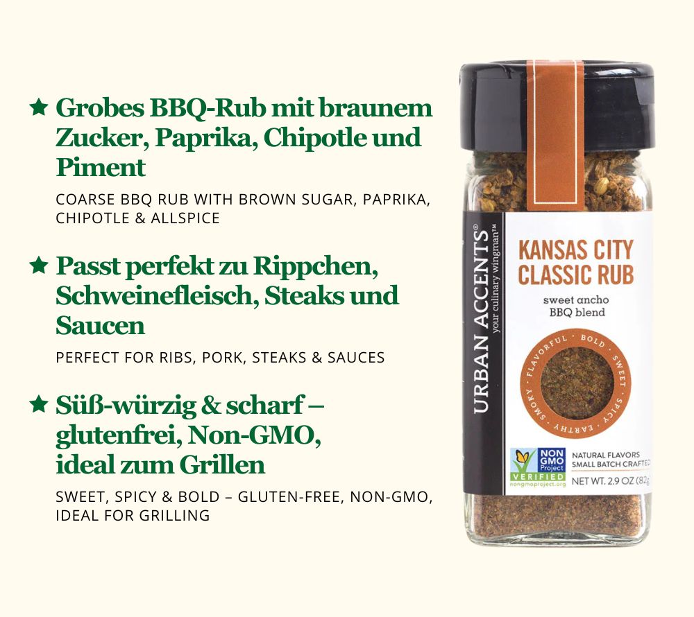 Kansas City Classic Rub online bestellen – Süß-würzig für Rippchen & Steaks