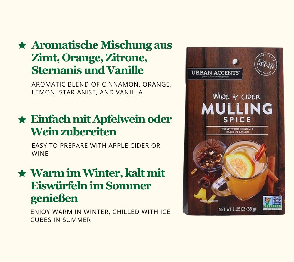 Aromatische Gewürzmischung für Apple Cider, heiß oder kalt, perfekt für jede Jahreszeit