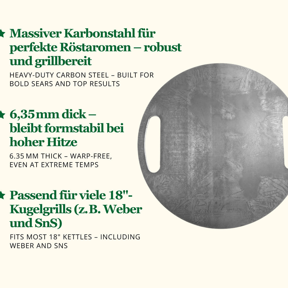 
                  
                    SnS Carbon Steel Plancha online kaufen – Karbonstahl, ideal für Grill & Frühstück
                  
                