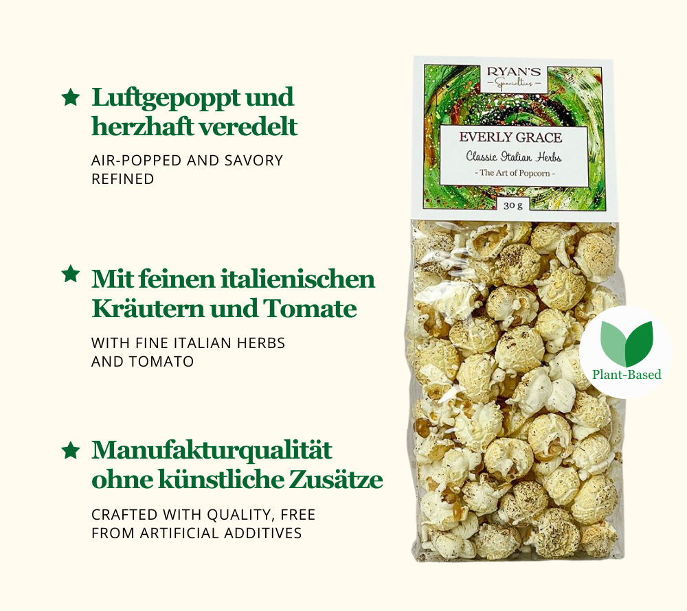 Everly Grace Popcorn Classic Italian Herbs online kaufen – luftiges Kräuter-Popcorn mit Tomate