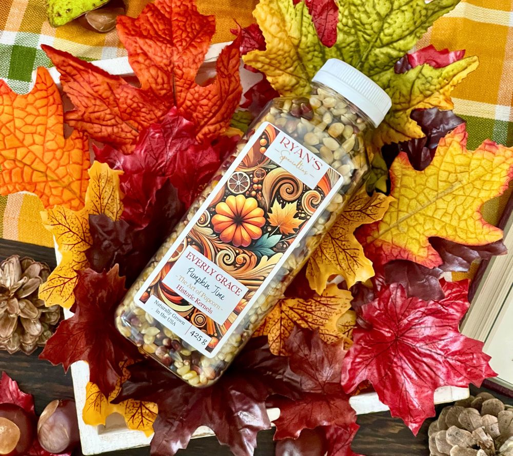 Entdecken Sie die Everly Grace Pumpkin Time Popcornkörner - hochwertiger Gourmet-Popcornmais. Handverlesen & knusprig. Jetzt bei American Heritage online kaufen!