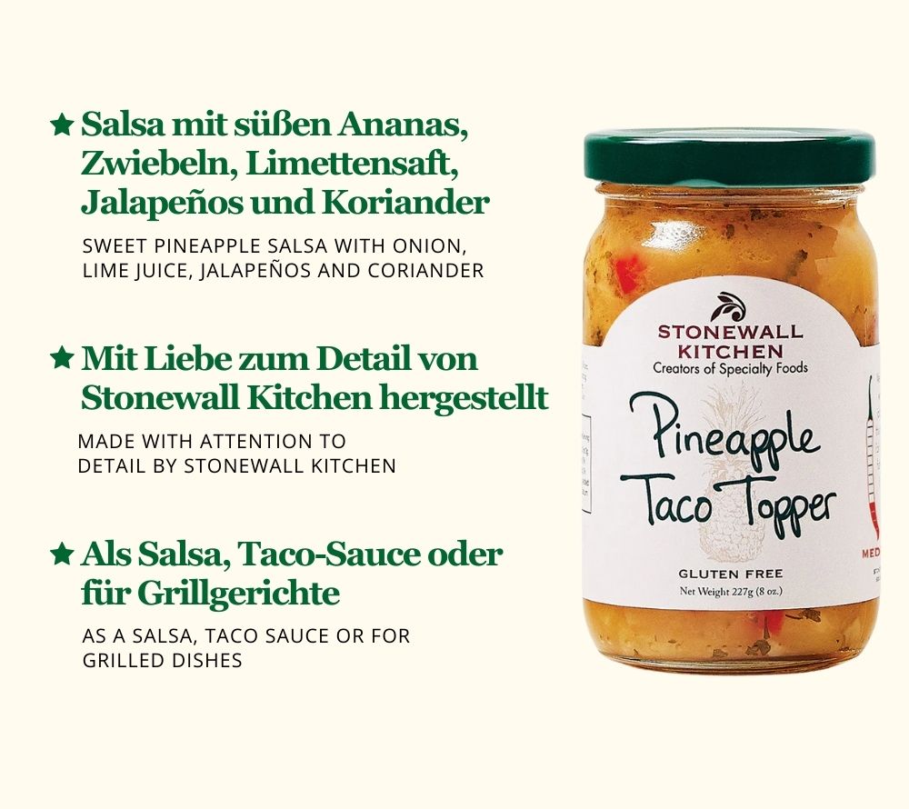 
                  
                    Tropische Ananas-Salsa mit Jalapeños & Limette, ideal für Tacos & BBQ
                  
                