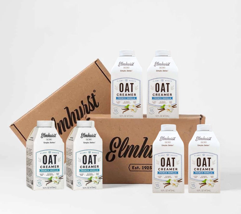 Elmhurst 1925 French Vanilla Oat Creamer – vegan, cremig, ideal für Kaffee & Tee