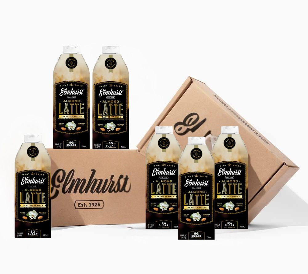 Toasted Vanilla Almond Latte 6er-Pack von Elmhurst | American Heritage