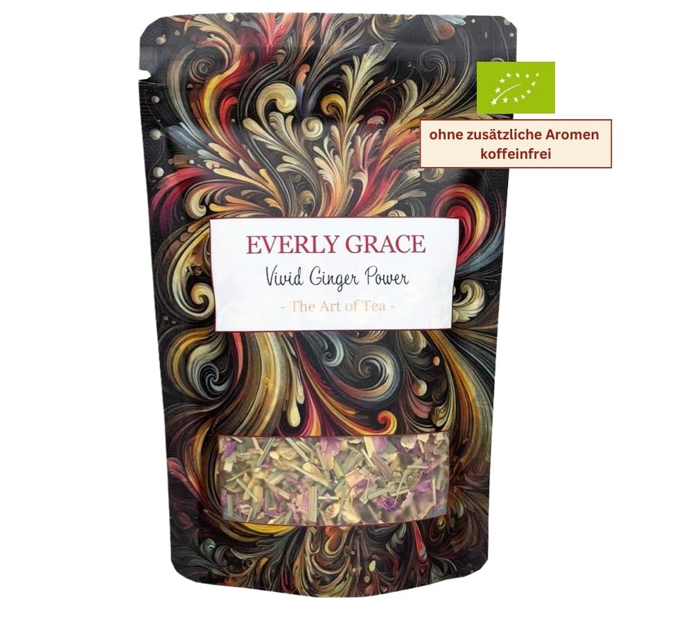 
                  
                    Everly Grace Vivid Ginger Power – Bio-Ingwertee mit Lemongras & Rosenblüten für Energie & Genuss
                  
                