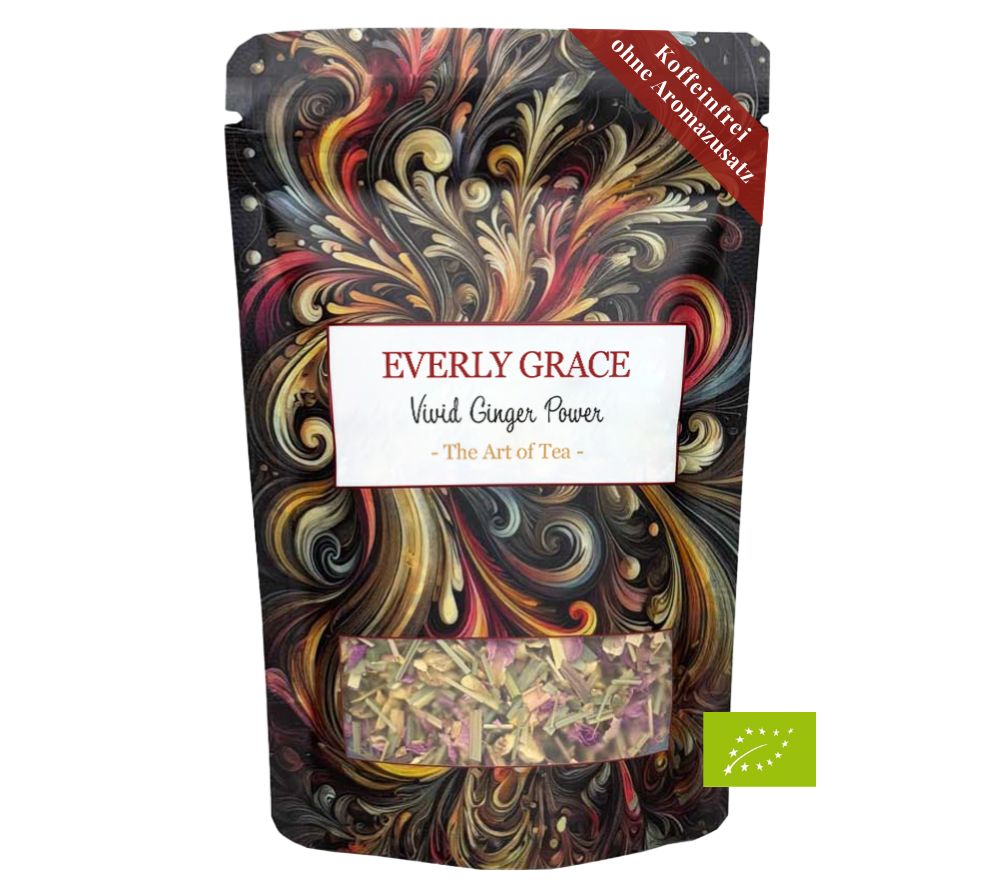 Everly Grace Tea - Vivid Ginger Power (60 g bag organic herbal tea) 