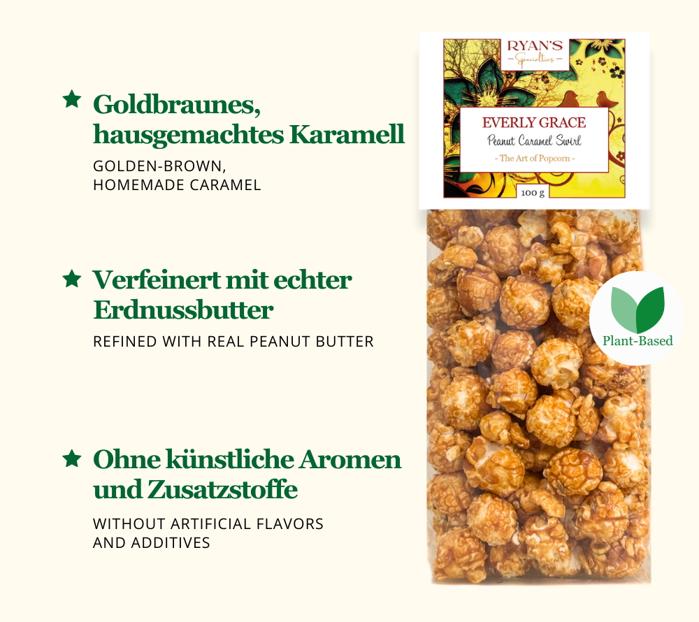 Everly Grace Popcorn Peanut Caramel Swirl online kaufen – Karamell & Erdnussbutter Snack