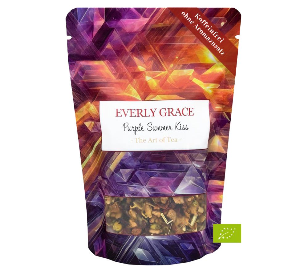 Everly Grace Tea - Purple Summer Kiss (80g bag organic herbal tea)