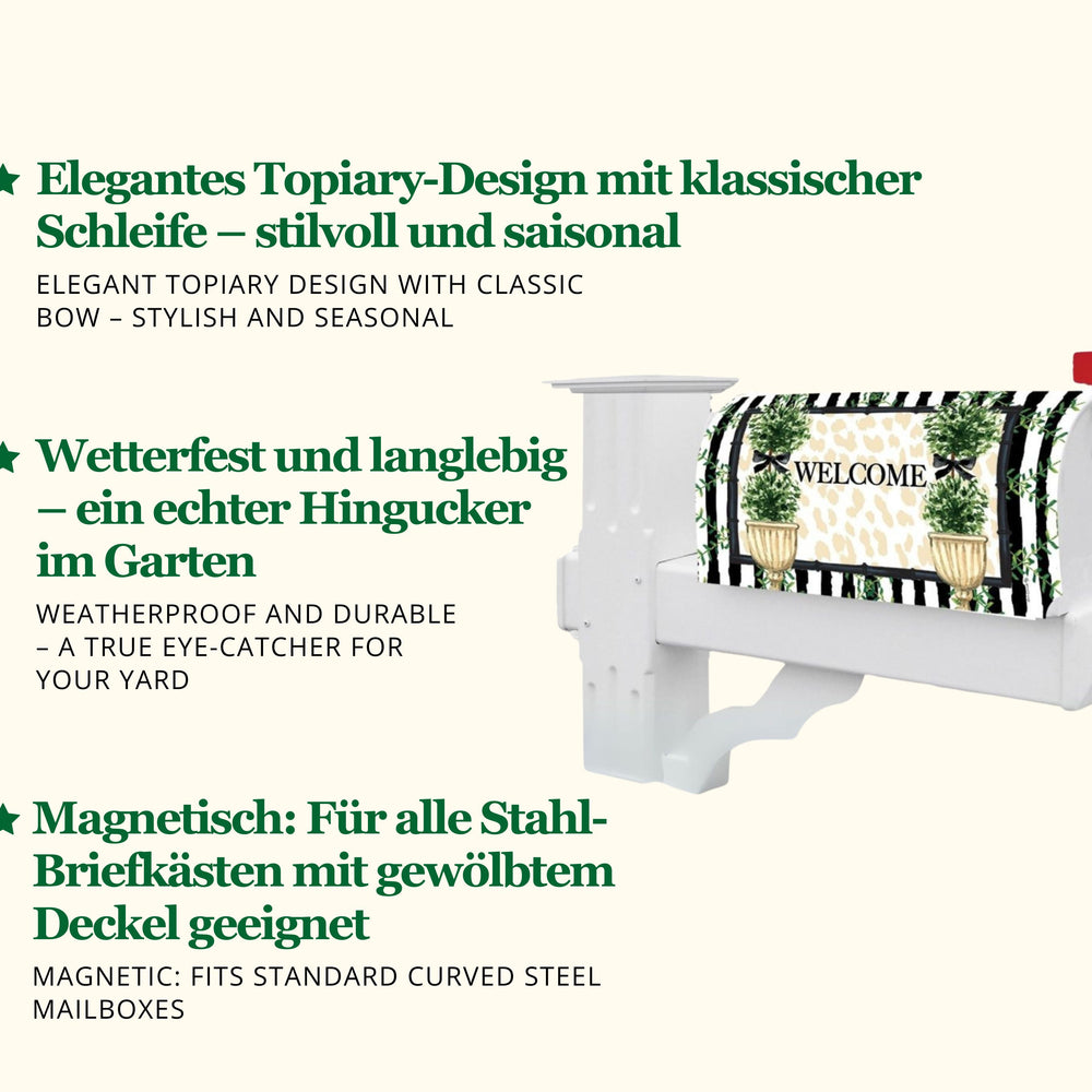 
                  
                    Topiary Mailbox Cover online bestellen – Wetterfest, magnetisch, stilvoller US-Mailbox-Gruß
                  
                