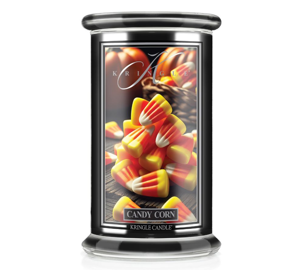 Candy Corn as a large candle jar - Limited Edition (22 oz jar, 2-wick) 
