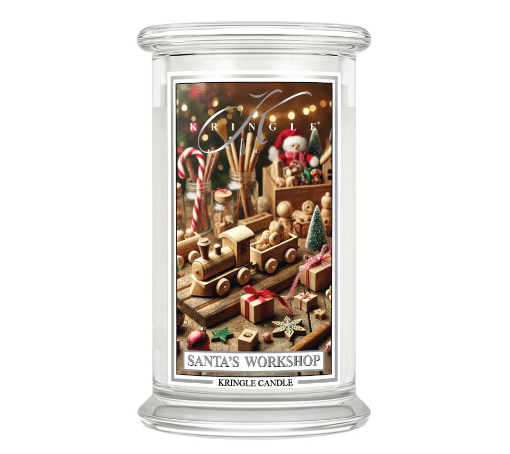 Santa's Workshop scented candle by Kringle Candle