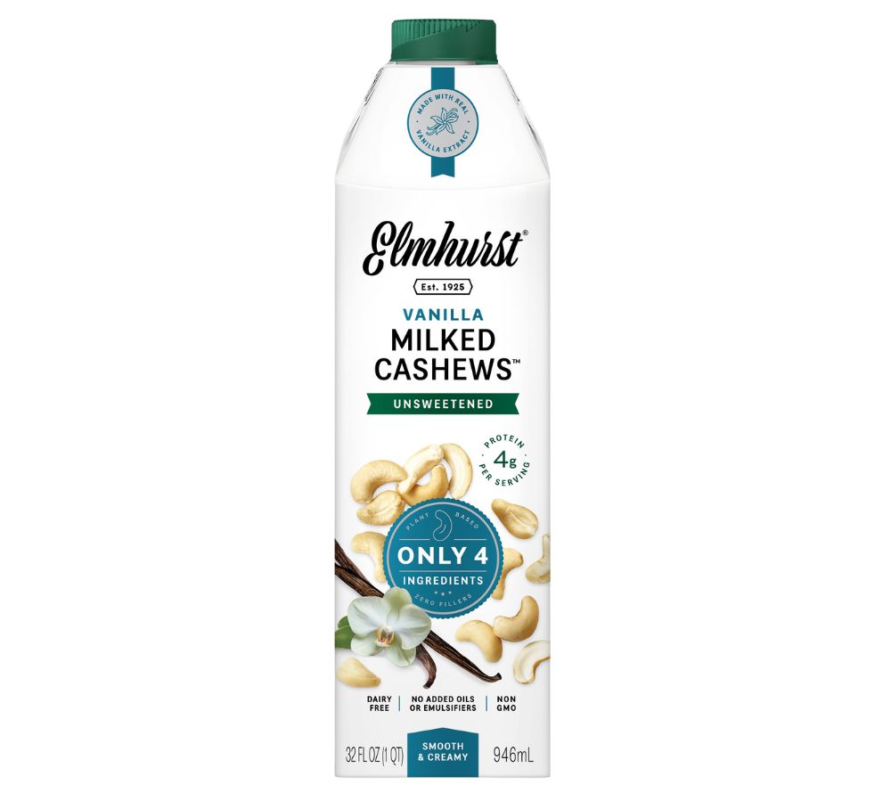 Cashew Unsweetened Vanilla Milk von Elmhurst (946 ml - ungesüßt)