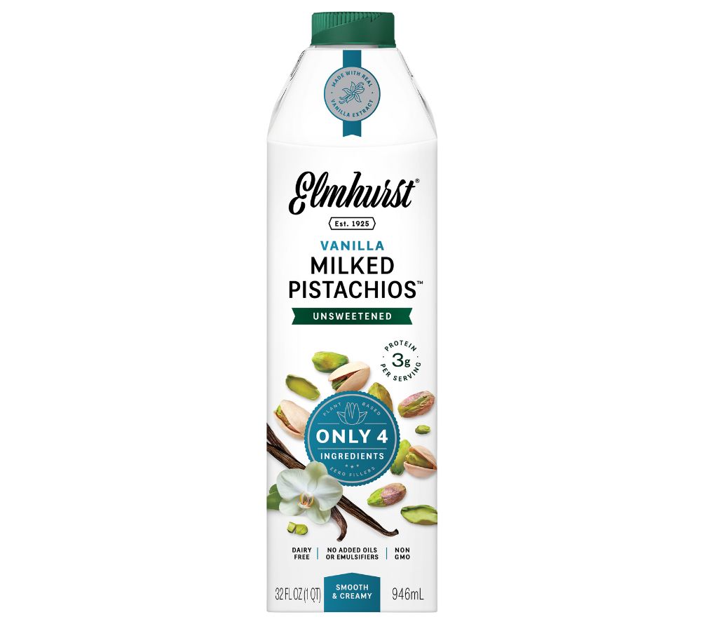 Pistachio Unsweetened Vanilla Milk von Elmhurst (946 ml - ungesüßt)