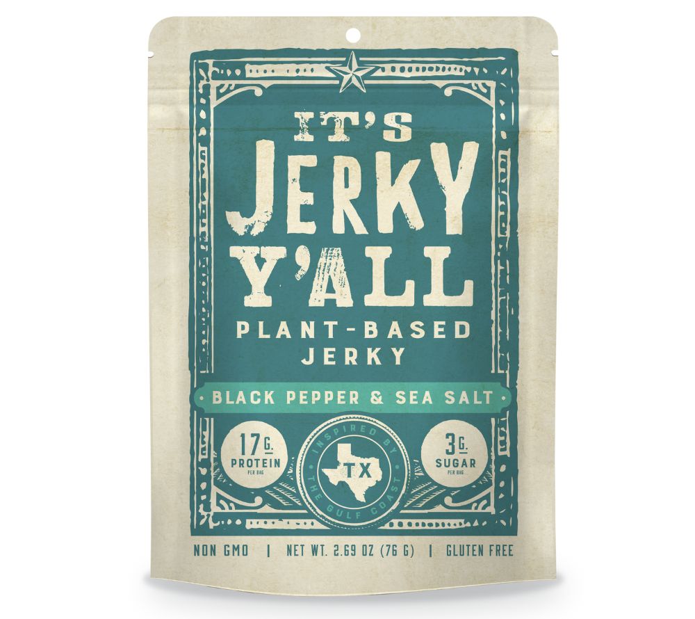 Black Pepper & Sea Salt Plant Based Jerky von All Y’Alls Foods