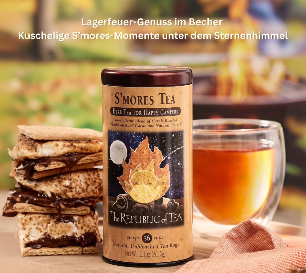 
                  
                    S’mores Herbal Tea Bags kaufen ☆ Koffeinfrei & vegan ☆ Schokoladig-nussiger Genuss ☆ Heiß oder als Latte ☆ Jetzt probieren!
                  
                