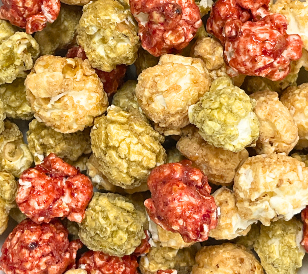 
                  
                    Popcorn mit Himbeer-, Matcha- und Kokosnussgeschmack ☆ Handwerklich verfeinertes Popcorn ☆ Ideal als Mitbringsel, zum Teilen & genießen ☆ Jetzt bestellen!
                  
                