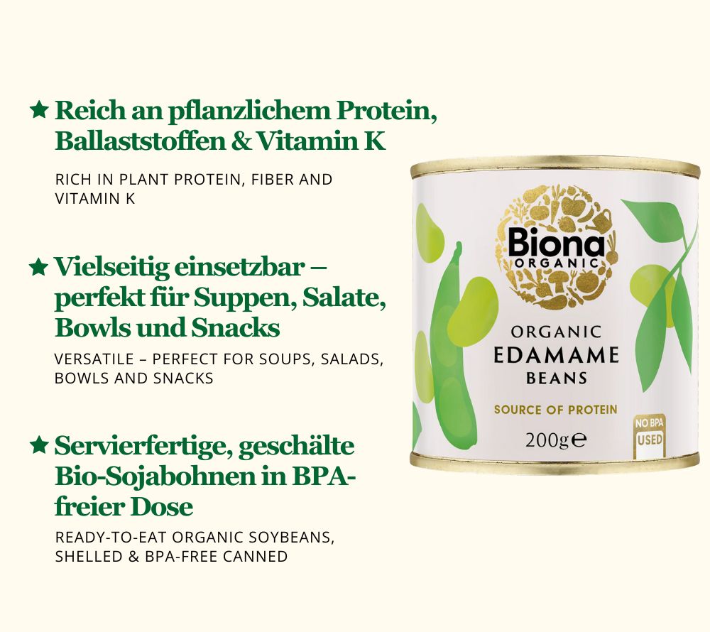 Edima Beans Edamame Beans Organic from Biona - American Heritage