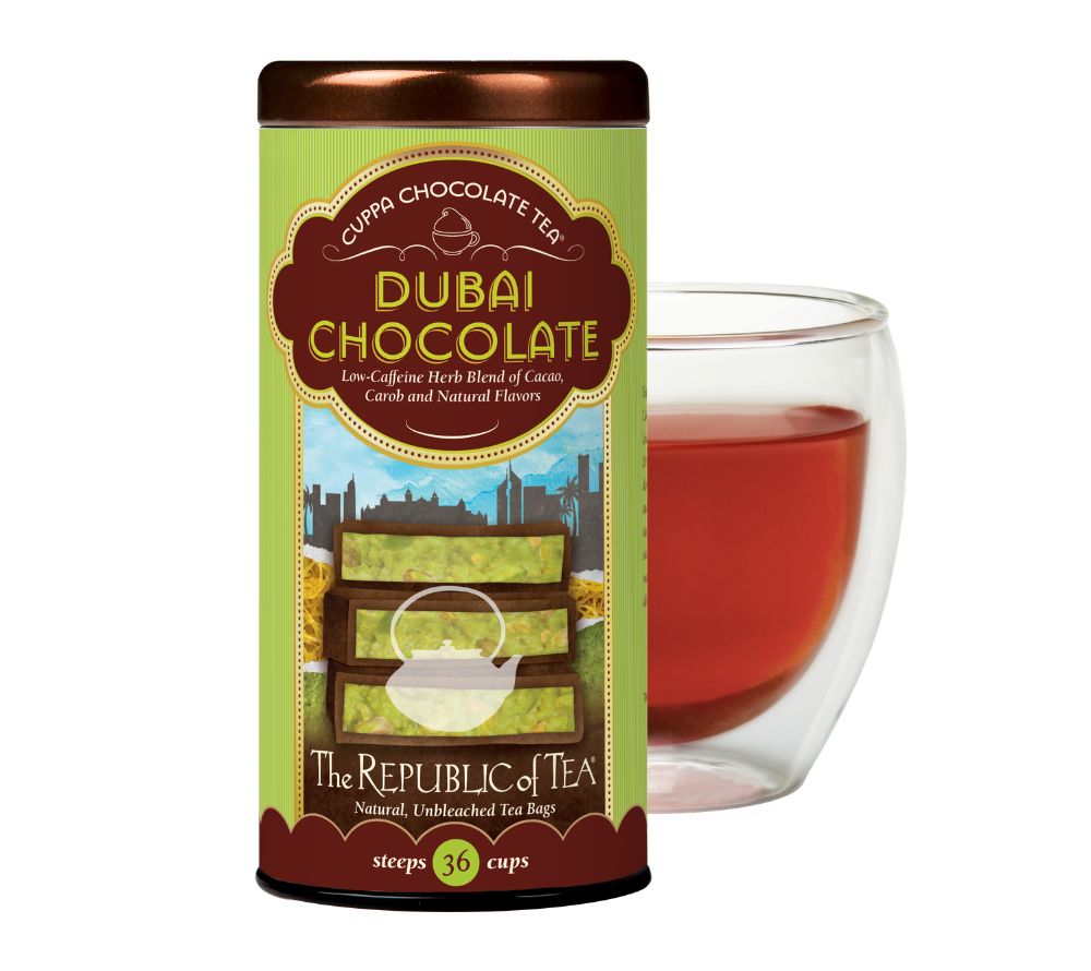 Dubai Chocolate Tea von The Republic of Tea (Metalldose mit 36 Beuteln)