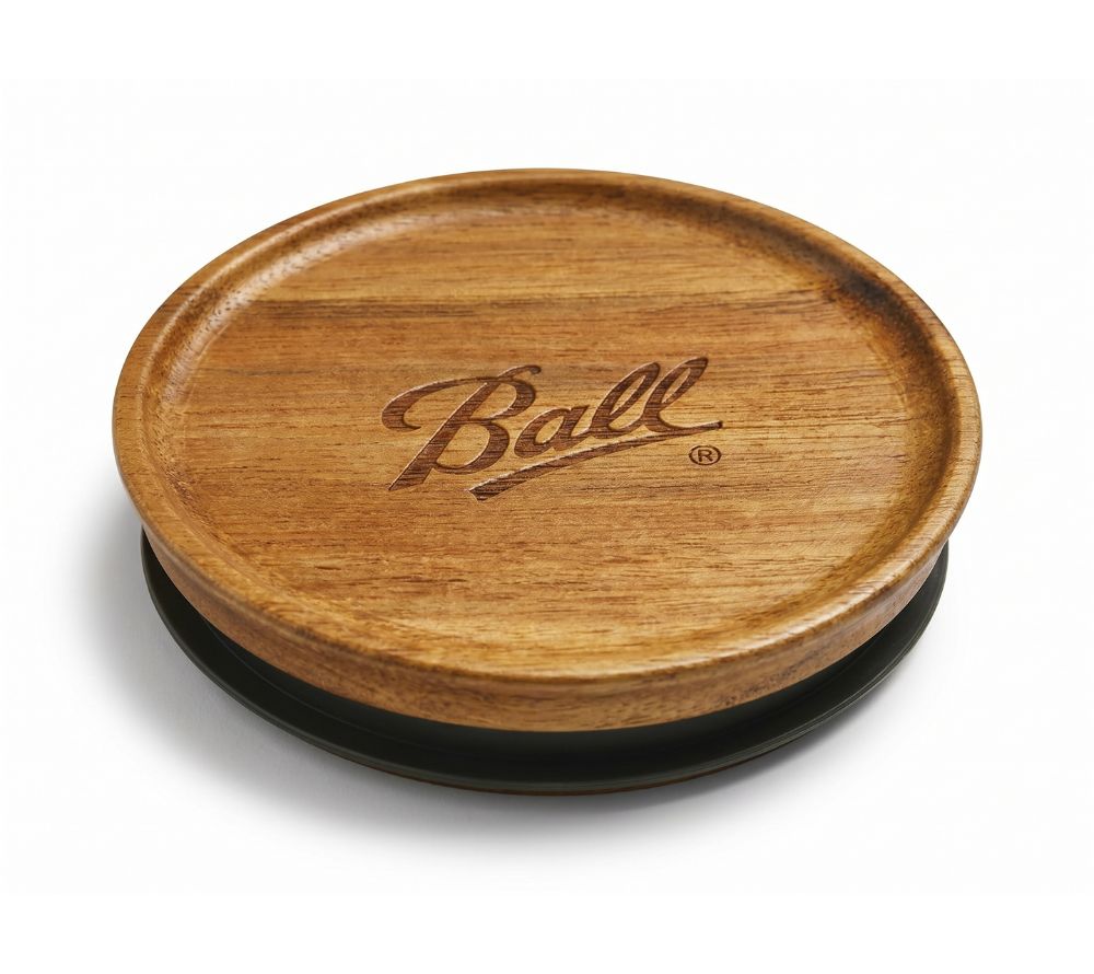 Ball Mason Jars Wooden Storage Wide Mouth Lids