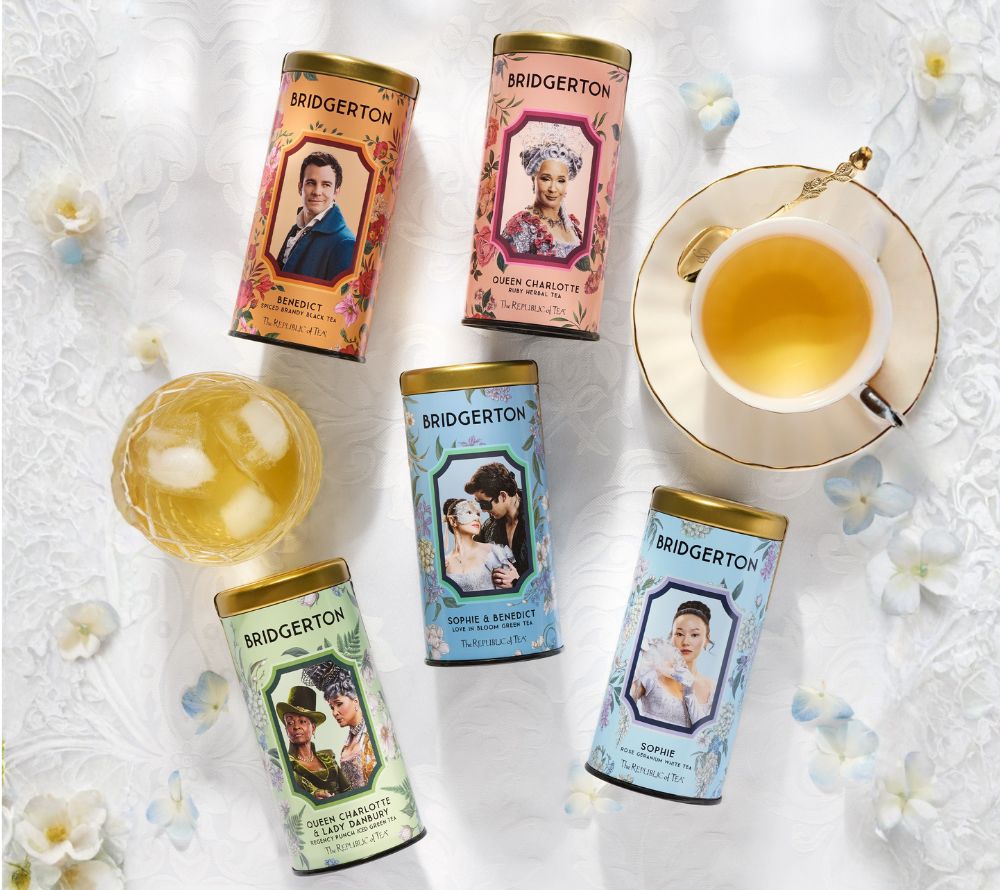 Weißtee mit Rosengeranie: Bridgerton Sophie Tea. Floral, mild & elegant – perfekt für entspannte Genussmomente.