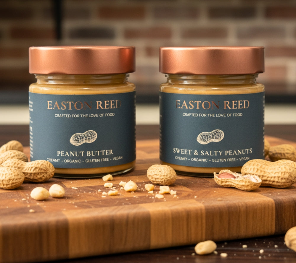 
                  
                    Easton Reed Sweet & Salty Peanut Crunch – nussig, süß-salzig & knusprig, vegan, glutenfrei & ohne Palmöl.
                  
                