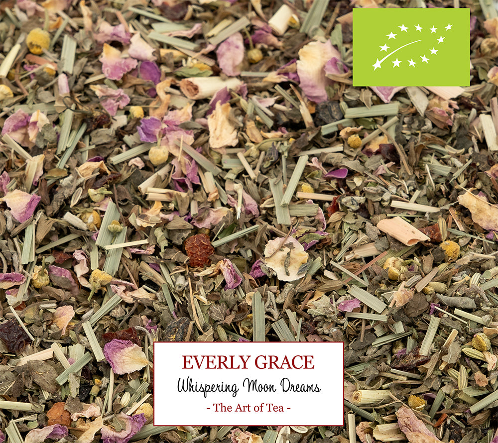 Everly Grace Whispering Moon Dreams – Bio-Kräutertee mit Kamille, Melisse & Pfefferminze