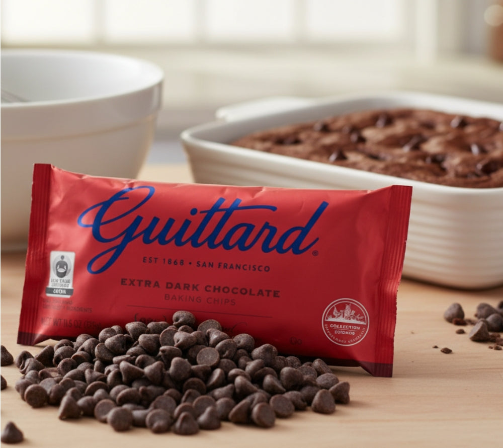Guittard Chocolate Company
Chocolate Chips Extra Dark für Cookies, Kuchen & Muffins