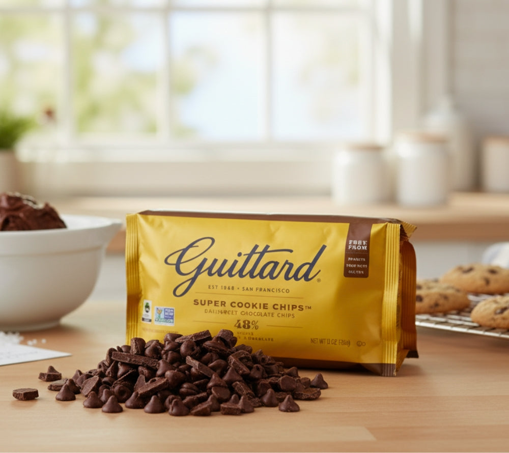 Guittard Chocolate Company
Chocolate Chips Super Cookie -Chips für Cookies, Kuchen & Muffins