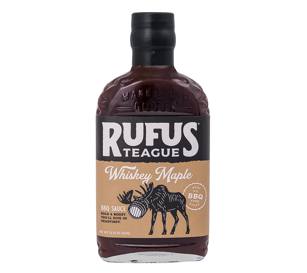 Rufus Teague Whiskey Maple BBQ-Sauce – süß-rauchig, ideal für Grill, Marinaden & Dips