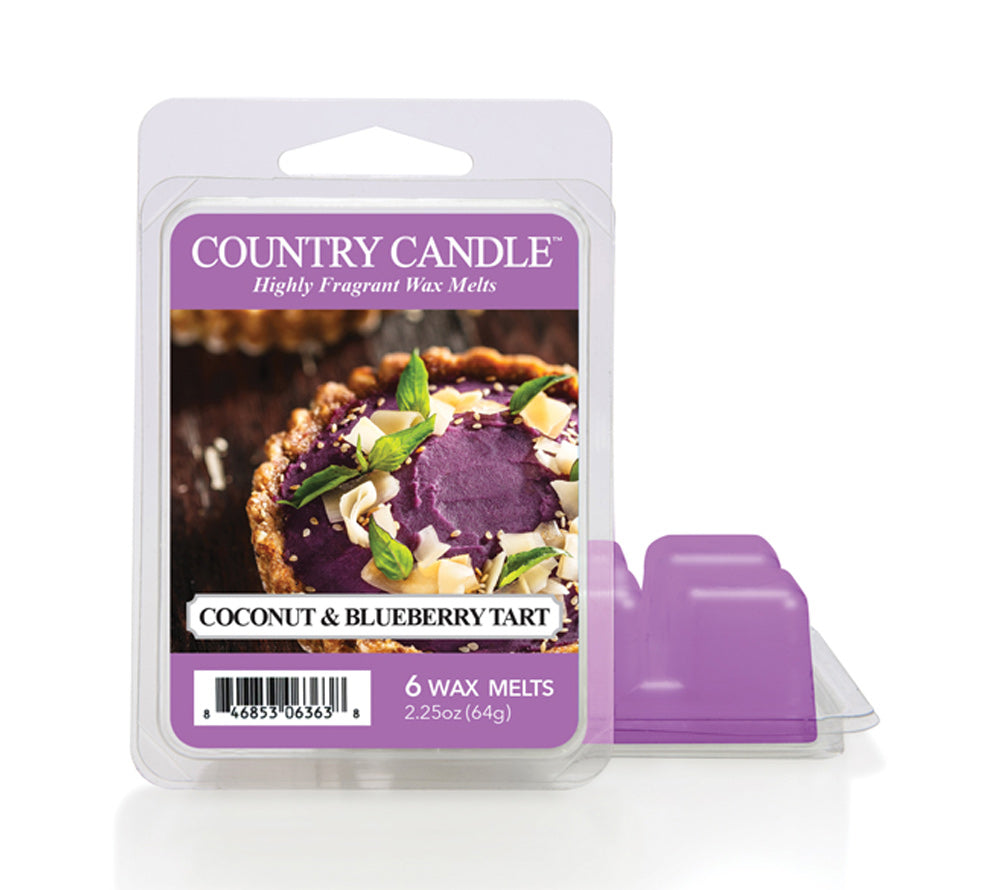 Wax Melts Coconut & Blueberry Tart, 6er Pack Coconut & Blueberry Tart Duftkerze von Country Candle ♥ Fruchtig süßlicher Duft ♥ Aus der Frühjahrskollektion von Country Candle ♥ Importiert aus den USA » Jetzt bestellen!