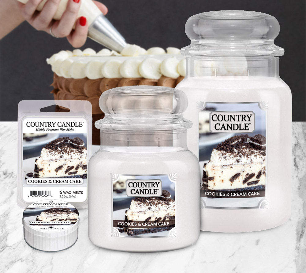 
                  
                    Cookies & Cream Cake Duftkerze online bestellen – Vanille, Schokolade & Karamellduft
                  
                