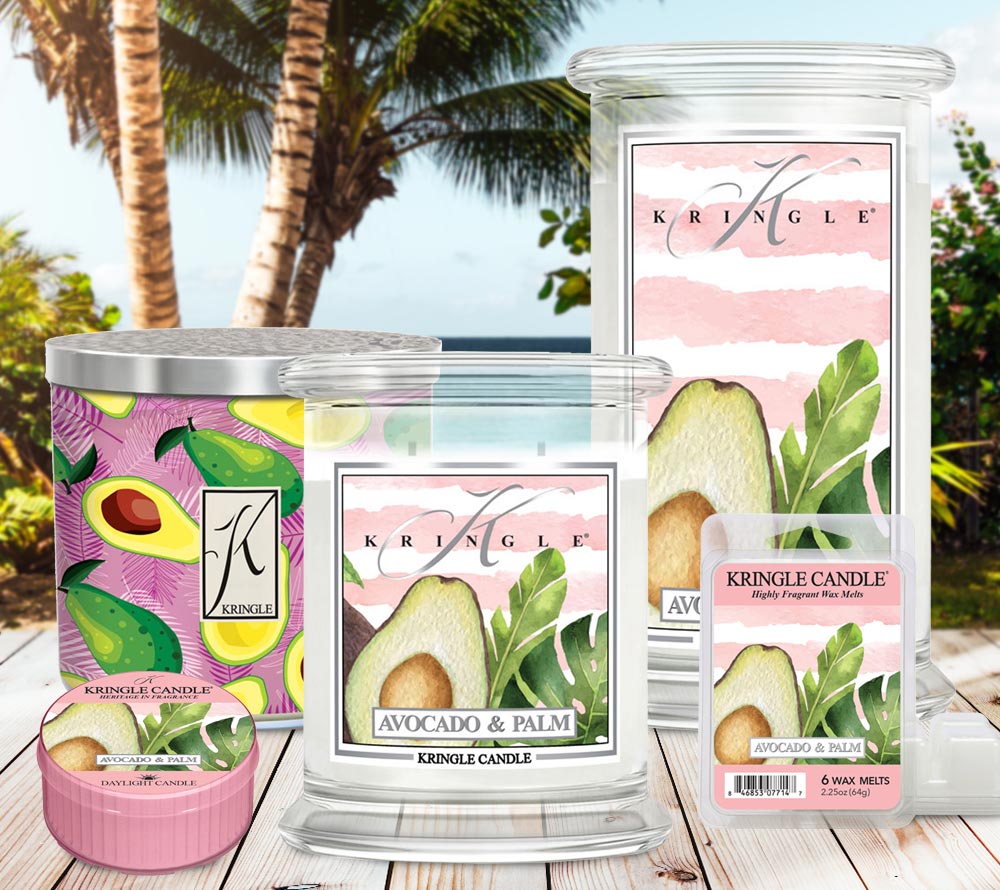 
                  
                    Avocado & Palm Duftkerze von Kringle Candle kaufen – Frischer Sommerduft mit Meersalz, Melone & Avocado
                  
                