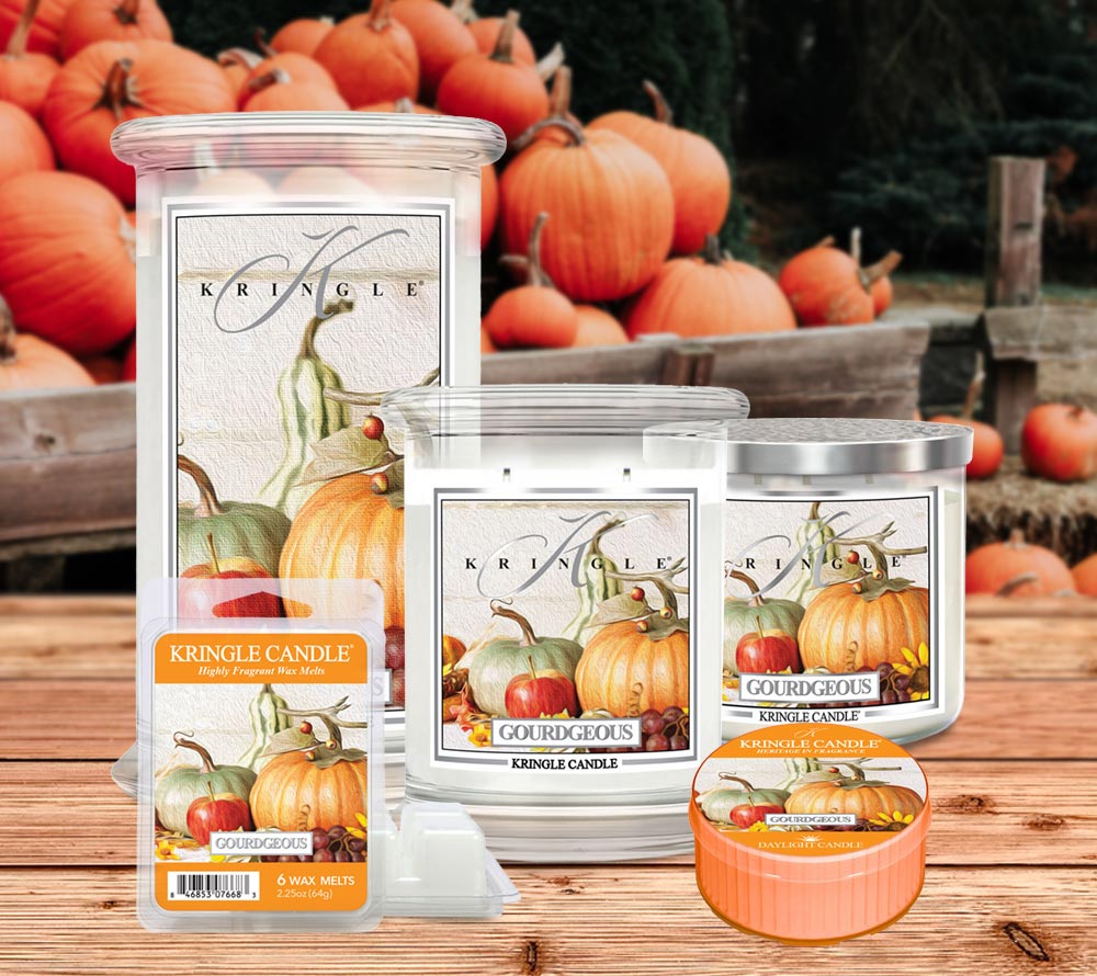 
                  
                    Gourdgeous Duftkerze von Kringle Candle kaufen – Kürbis & Zimt online bestellen
                  
                