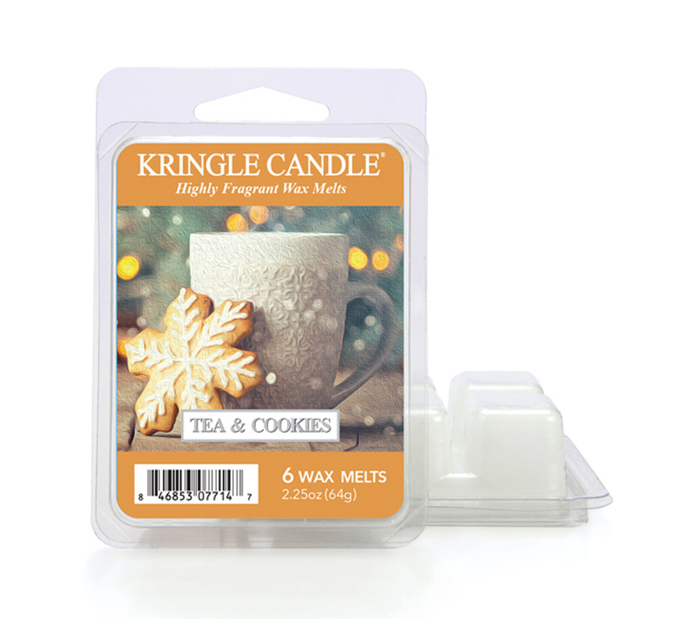 Wax Melts Tea & Cookies, 6er Pack Tea & Cookies von Kringle Candle ☆ entspannt durch die Weihnachtszeit ☆ himmlischer Duft von köstlichen Weihnachtsplätzchen ☆ Jetzt bestellen!
