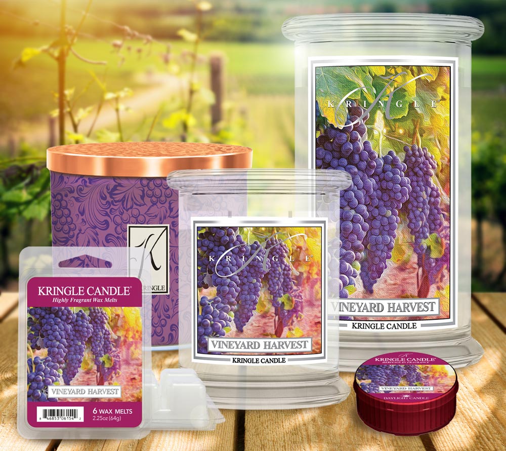 
                  
                    Vineyard Harvest ♥ Fruchtiger Herbstduft von Kringle Candle ♥ Mit Himbeeren, Zimt & Karamell ♥ Jetzt reinschnuppern
                  
                